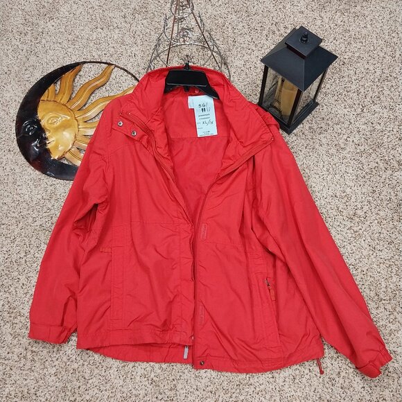 3161 Size XL S & B Active Hooded Rain Jacket In Red - Picture 1 of 12